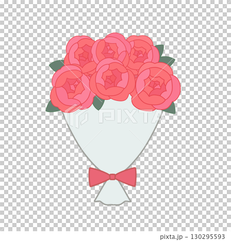 一束紅玫瑰,插圖,慶典,禮物,禮品 一束紅玫瑰,插圖,慶典,禮物,禮品 130295593
