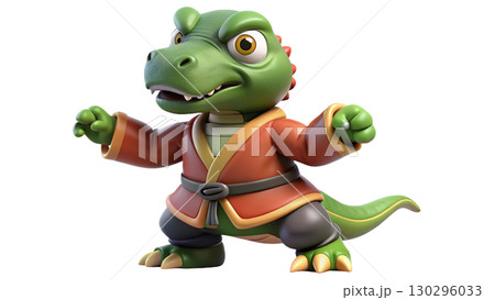 Giganotosaurus on the Chinese theme, isolated on a transparent background PNG, full size, cute cartoon. Giganotosaurus on the Chinese theme, isolated on a transparent background PNG, full size, cute cartoon. 130296033