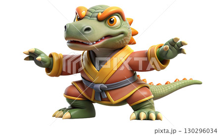 Giganotosaurus on the Chinese theme, isolated on a transparent background PNG, full size, cute cartoon. Giganotosaurus on the Chinese theme, isolated on a transparent background PNG, full size, cute cartoon. 130296034