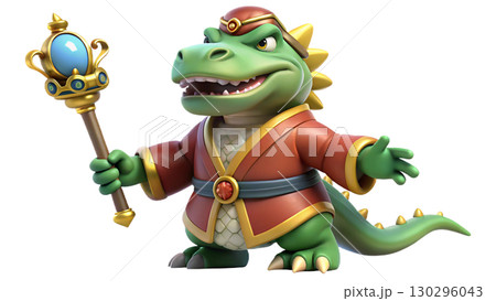 Giganotosaurus on the Chinese theme, isolated on a transparent background PNG, full size, cute cartoon. Giganotosaurus on the Chinese theme, isolated on a transparent background PNG, full size, cute cartoon. 130296043