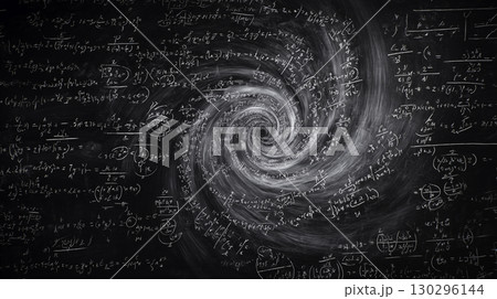 Scientific Formulas on Blackboard background . High quality FullHD footage 130296144