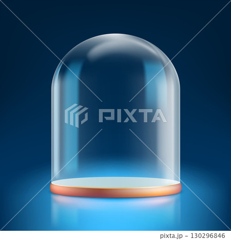 Template glass dome with stand 130296846