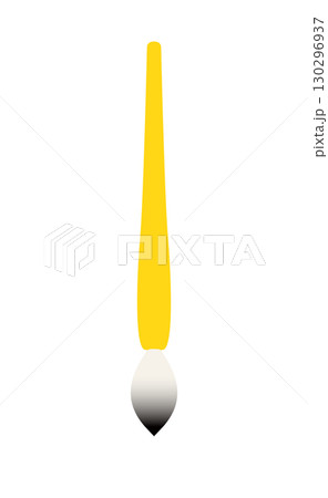 墨汁が染み込んだ書道用の筆のイラスト 130296937