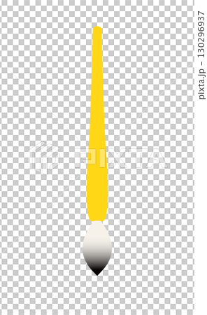 墨汁が染み込んだ書道用の筆のイラスト 130296937