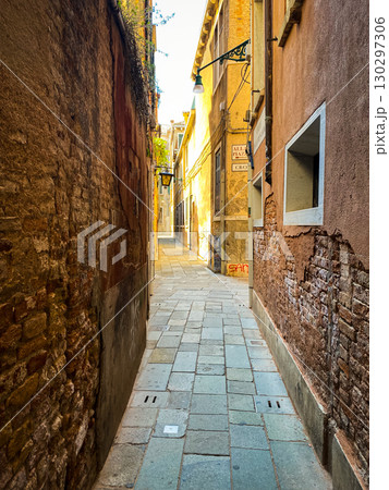 Venice, Italy, a narrow street in the old town 130297306