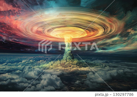 Abstract Atomic Mushroom Cloud Representation 130297786