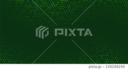 Medical green background. Healthcare circle pattern with glowing plus signs. Abstract futuristic digital backdrop with pixelated geometric elements. Modern technology vector illustration 130298240