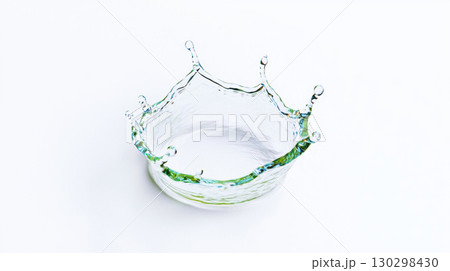 stunning water splash captures beauty of fluid dynamics, showcasing droplets and ripples in clear crown shape 130298430