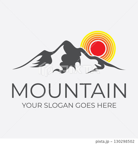 Mountain logo vector illustrations design icon template 130298502