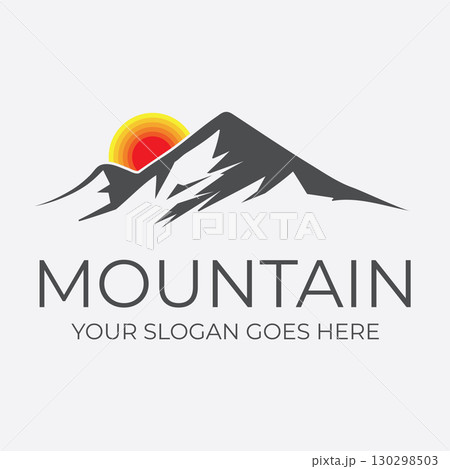 Mountain logo vector illustrations design icon template Mountain logo vector illustrations design icon template 130298503