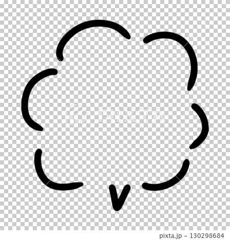 手書きのかわいい吹き出しベクターイラスト。ペンで描いたような漫画のふきだし。 130298684