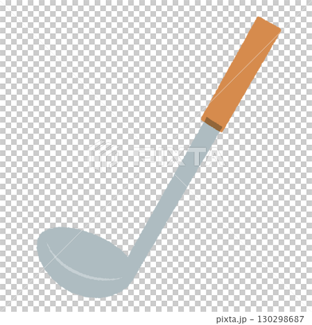 Flat illustration of a ladle. 130298687