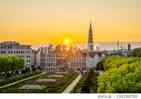 Mont des Arts at Sunset. Brussels, Belgium 130298788