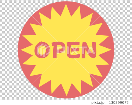 オープンのステッカー 130299075