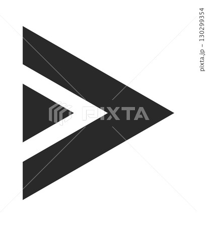 Triangle shaped minimalist right arrowhead Triangle shaped minimalist right arrowhead 130299354