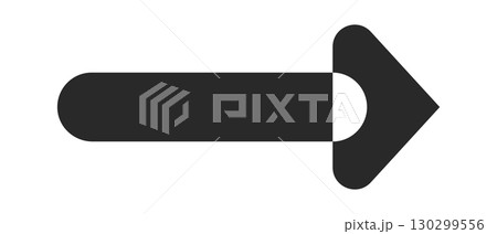 Black arrow directing right forwardのイラスト素材 [130299556] - PIXTA