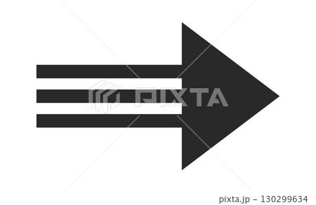 Geometric right arrow indicating forward Geometric right arrow indicating forward 130299634