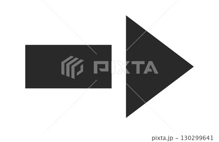 Navigation arrow geometric shape design Navigation arrow geometric shape design 130299641