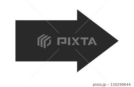 Bold black arrow simple shape 130299644