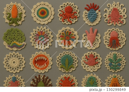 Set of 18 Exotic Crochet Doilies Set of 18 Exotic Crochet Doilies 130299849
