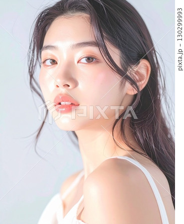 優雅に振り返る美しい女性のポートレート 優雅に振り返る美しい女性のポートレート 130299993