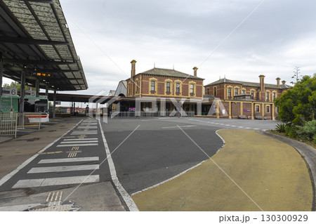 Geelong, Victoria, Australia - Jan 2, 2024 : Exterior view of Geelong Train Station in Geelong, Australia on Jan 2, 2024. 130300929