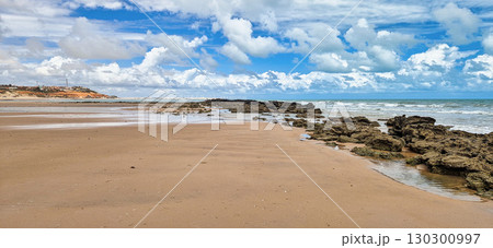 Canoa Quebrada Beach at Aracati in Ceara Brazil. Bay Coastline. Coast Travel. Vacations Landscape Canoa Quebrada Beach at Aracati in Ceara Brazil. Bay Coastline. Coast Travel. Vacations Landscape 130300997