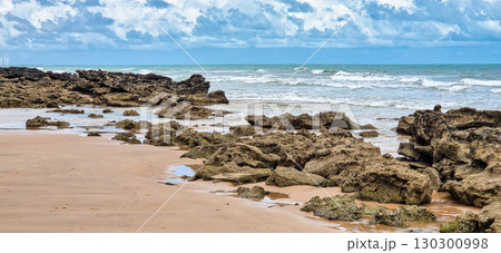 Canoa Quebrada Beach at Aracati in Ceara Brazil. Bay Coastline. Coast Travel. Vacations Landscape Canoa Quebrada Beach at Aracati in Ceara Brazil. Bay Coastline. Coast Travel. Vacations Landscape 130300998