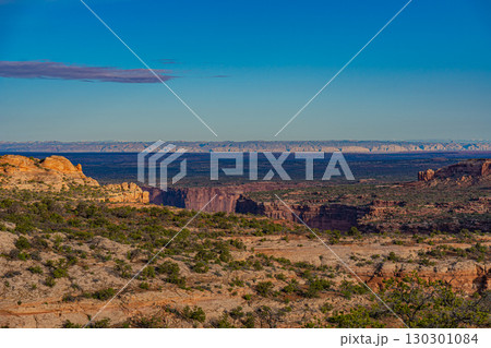 アメリカ　ユタ州キャニオランズ国立公園の朝焼け　グランドキャニオングランドサークル 130301084
