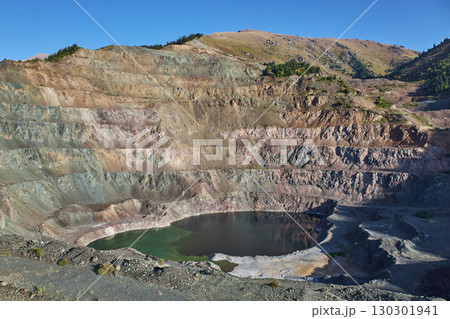 Mineral deposit, lead mining in open pit. Mineral deposit, lead mining in open pit. 130301941