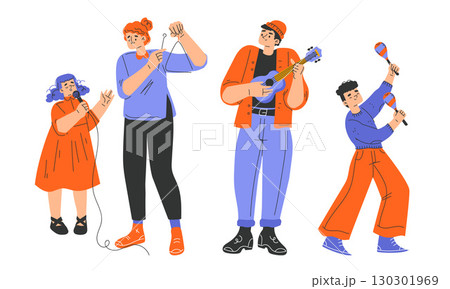 An Energetic Dance Party with Close Friends Enjoying Uplifting Music and Fun Activities Together 130301969