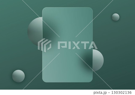 Minimalist empty space with glass morphism elements, ideal for presentations. Eps 10 130302136