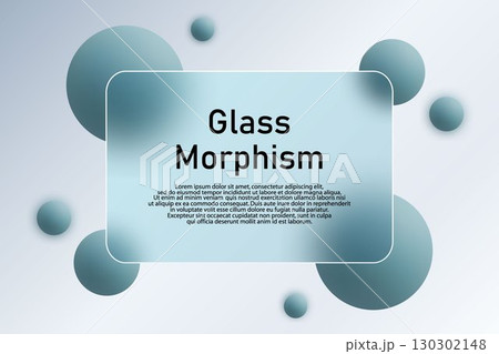 Abstract background in glass morphism style with pastel spheres. Eps 10 130302148