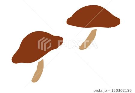 シンプルな手書き風の椎茸 130302159