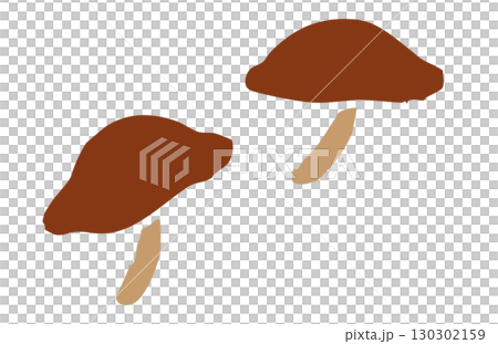 シンプルな手書き風の椎茸 130302159