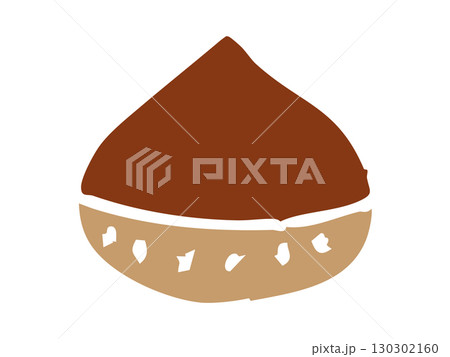 シンプルな手書き風の栗 シンプルな手書き風の栗 130302160