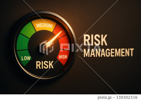 Risk management concept with financial risk and...のイラスト素材 [130302316 ...