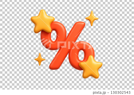 3d shopping sale concept with bright orange percent symbol and yellow stars, perfect for discount promotion, retail event or festive offer advertisement 3d shopping sale concept with bright orange percent symbol and yellow stars, perfect for discount promotion, retail event or festive offer advertisement 130302543