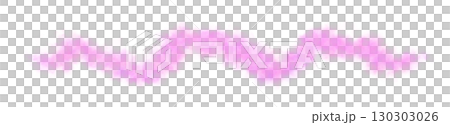Chaotic pink purple smoke in zigzag or wave form with transparent background, soft fog trail for fantasy visuals or motion overlays 130303026