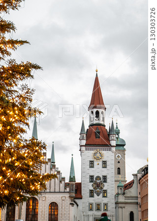 Old Town Hall with Christmas Tree, Munich, Germany  130303726