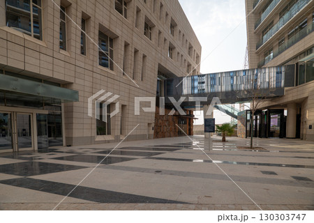 Modern Buildings with Skybridge in King Abdullah Financial District, Riyadh. 130303747