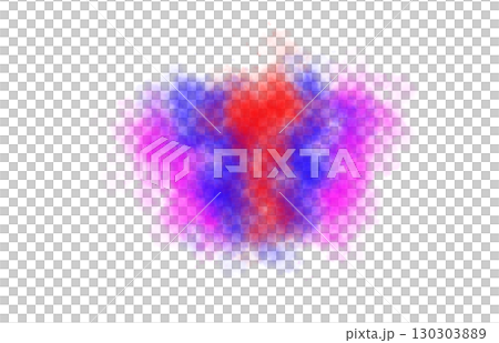 Colorful red blue and magenta smoke cloud on transparent background with soft diffusion isolated in vertical shape and glowing texture Colorful red blue and magenta smoke cloud on transparent background with soft diffusion isolated in vertical shape and glowing texture 130303889