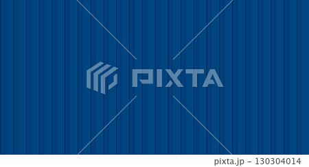 Blue shipping container wall. Seamless vertical metal panel texture with embossed ridges and industrial design. Cargo container backdrop. Realistic vector illustration 130304014