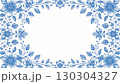 クラシックなペン画フラワー枠デザイン 130304327