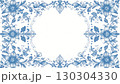 クラシックなペン画フラワー枠デザイン 130304330