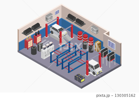 Isometric car service 130305162