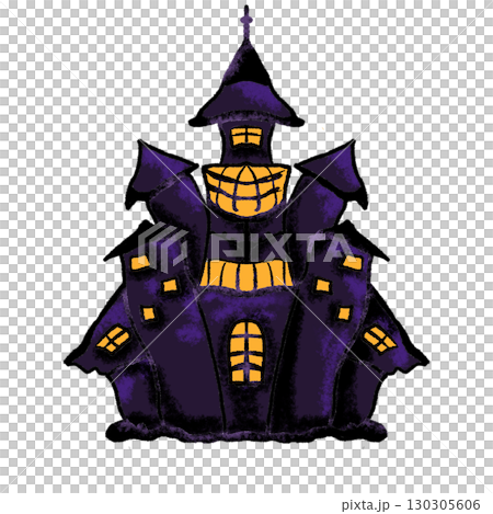 Halloween haunted house illustration Halloween haunted house illustration 130305606