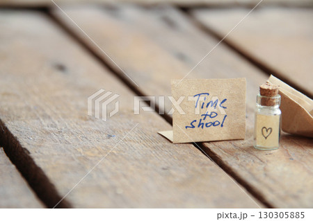 Time to school concept, education background. 130305885