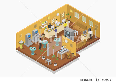 Isometric bank room 130306951