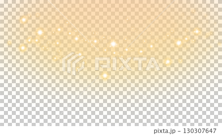 金色に輝く星空背景 透明効果 130307647